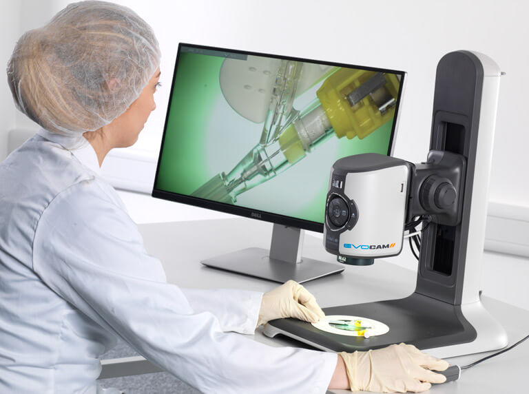 05-cather-inspection-with-EVO-Cam-II-digital-microscope